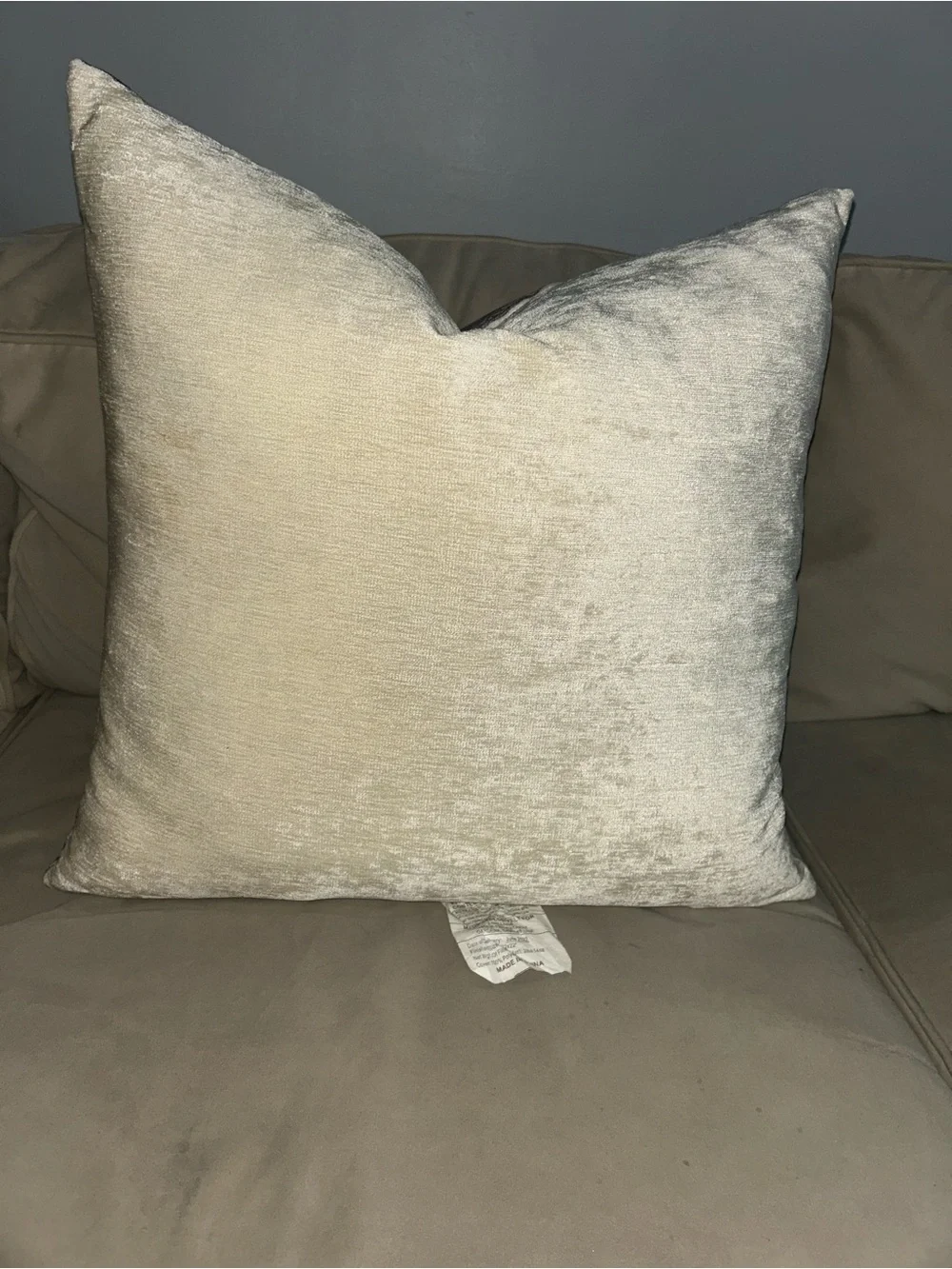Z Gallerie Teal, Beige and Black Abstract Accent Pillow